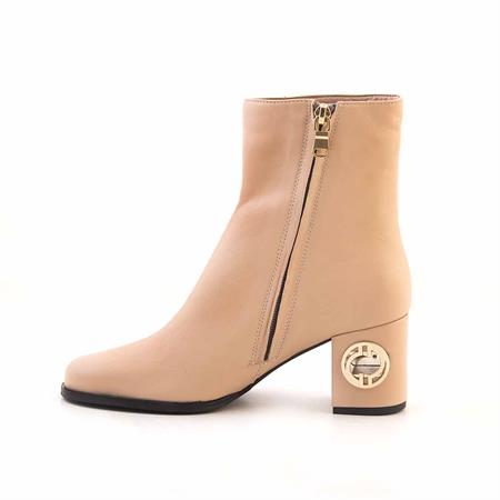 Mocassini Kadın Hakiki Deri Kösele Taban Açık Kahverengi Günlük Bot