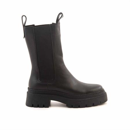 Mocassini Kadın Hakiki Deri Kauçuk Taban Siyah Günlük Bot