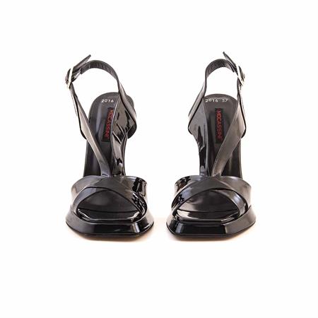 Mocassini Kadın Rugan Deri Microlight Taban Siyah Gece & Abiye Ayakkabı