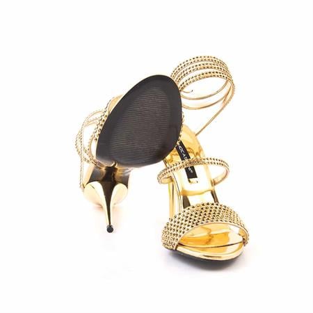 Mocassini Kadın Hakiki Deri Microlight Taban Altın Sarısı Gece & Abiye Ayakkabı