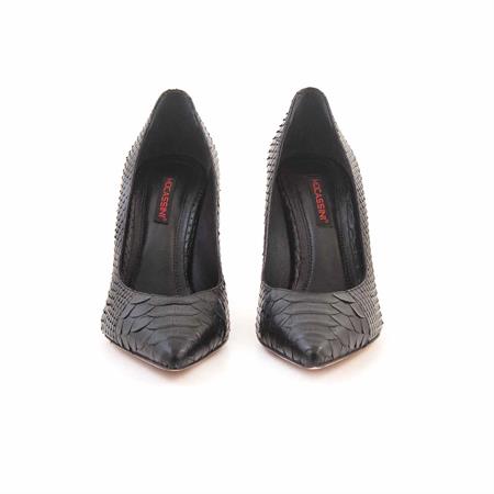 Mocassini Kadın Hakiki Deri Enjeksiyon Microlight Taban Siyah Gece & Abiye Ayakkabı