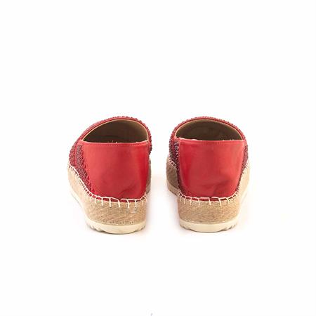 Mocassini Kadın Hakiki Deri Microlight Taban Kırmızı Günlük Espadril