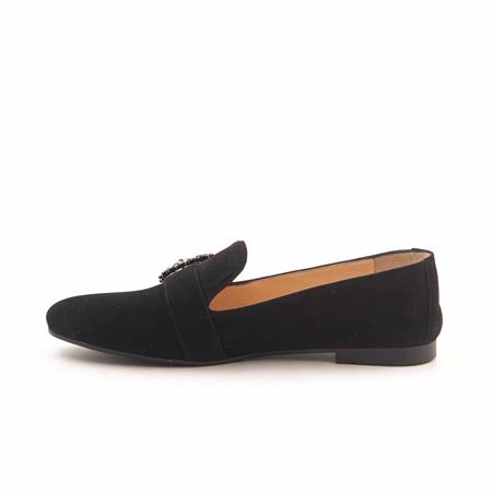 Mocassini Kadın Hakiki Deri Eva Taban Siyah Süet Günlük Ayakkabı