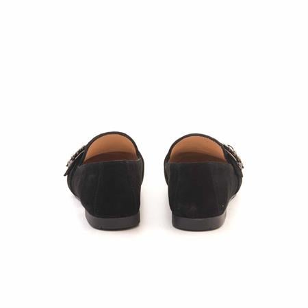 Mocassini Kadın Hakiki Deri Eva Taban Siyah Süet Günlük Ayakkabı