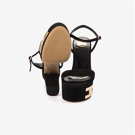 Mocassini Kadın Süet Uzun Topuklu Gece & Abiye Siyah Süet Ayakkabı