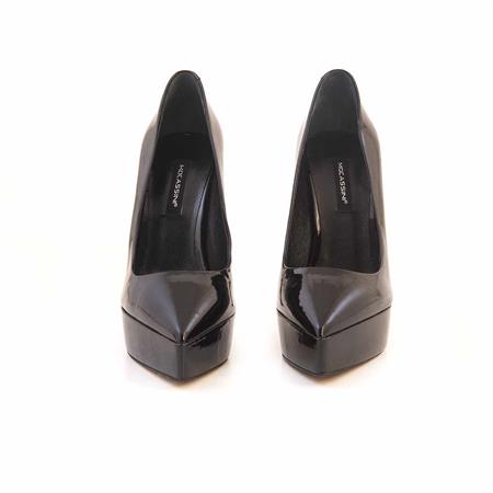 Mocassini Kadın Rugan Deri Microlight Taban Siyah Topuklu Ayakkabı