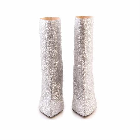 Mocassini Kadın Hakiki Deri Microlight Taban Gümüş Günlük Bot