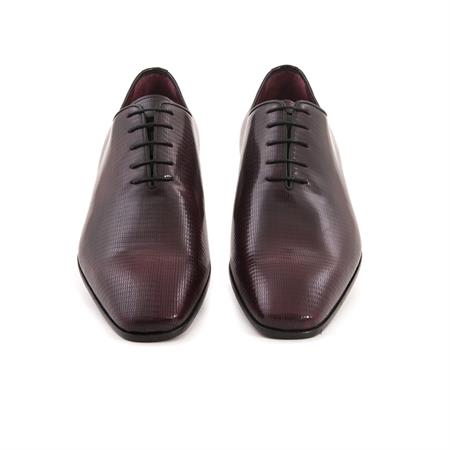 Mocassini Erkek Hakiki Deri Kösele Taban Bordo Klasik Ayakkabı