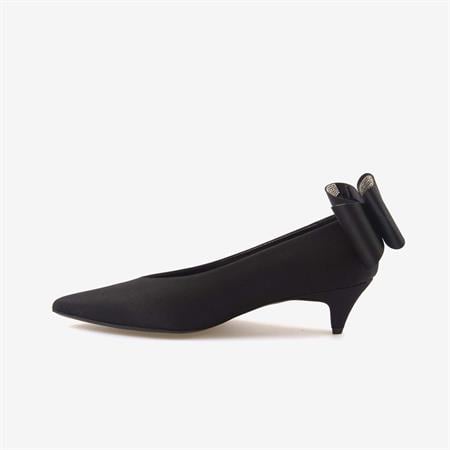 Mocassini Saten Kadın Topuklu Ayakkabı 140-24