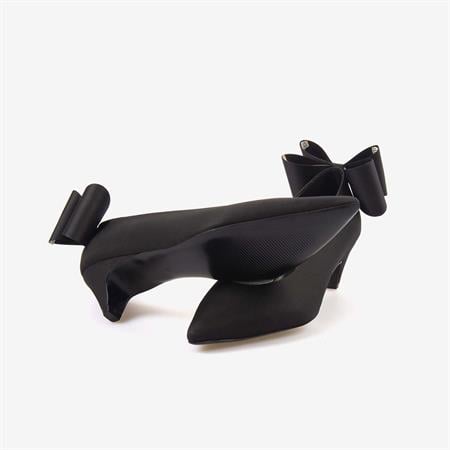 Mocassini Saten Kadın Topuklu Ayakkabı 140-24