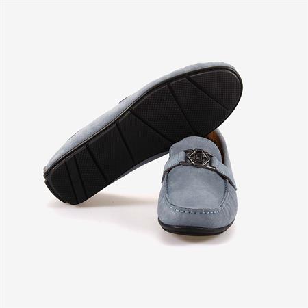 Mocassini  Tokalı Erkek Buz Mavi Loafer Ayakkabı