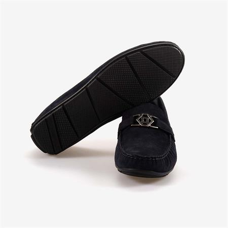 Mocassini  Tokalı Erkek Lacivert Süet Loafer Ayakkabı