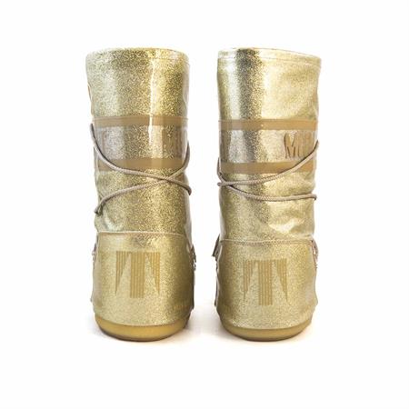 Moonboot Kadın Dolgu Taban Altın Sarısı Kar Botu Çizme