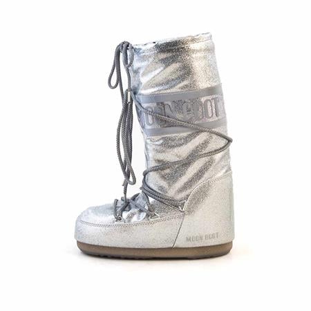 Moonboot Kadın Dolgu Taban Gümüş Kar Botu Çizme