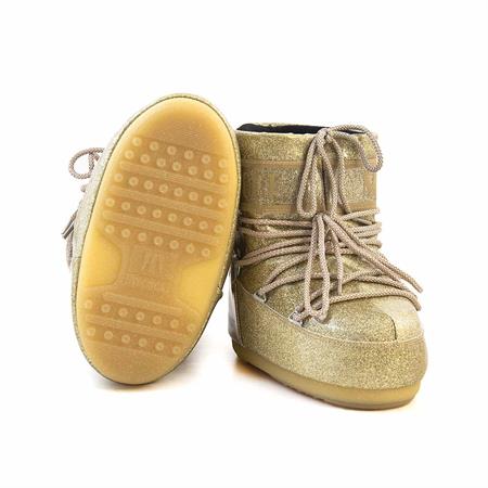 Moonboot Kadın Dolgu Taban Altın Sarısı Kar Botu Çizme