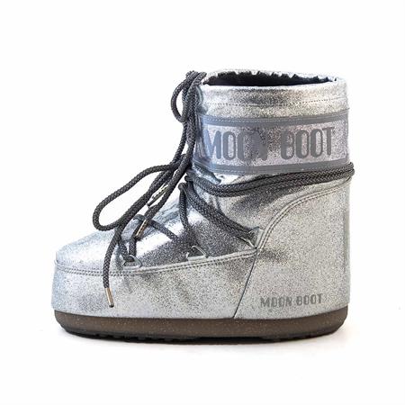 Moonboot Kadın Dolgu Taban Gümüş Kar Botu Çizme