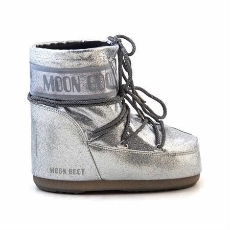 Moonboot Kadın Dolgu Taban Gümüş Kar Botu Çizme