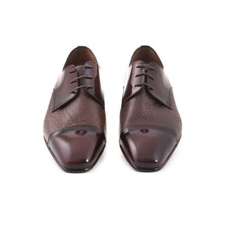 Moreschi Erkek Hakiki Deri Kösele Taban Kahverengi Klasik Ayakkabı