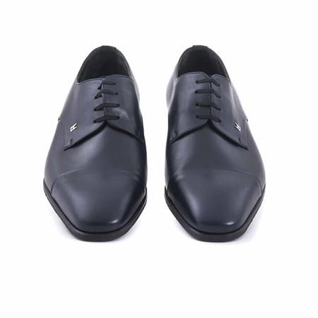 Moreschi Erkek Hakiki Deri Kösele Taban Lacivert Klasik Ayakkabı