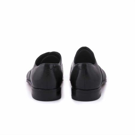 Moreschi Erkek Hakiki Deri Kösele Taban Siyah Klasik Ayakkabı