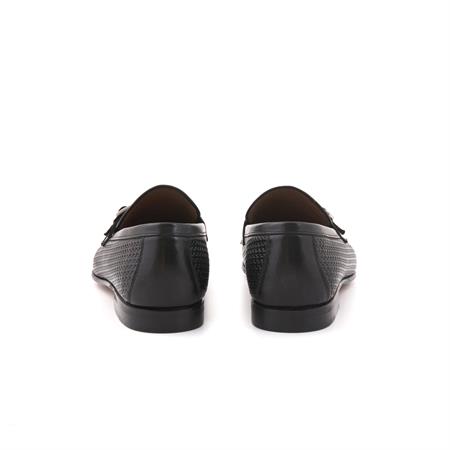 Moreschi Erkek Hakiki Deri Kösele Taban Siyah Klasik Ayakkabı