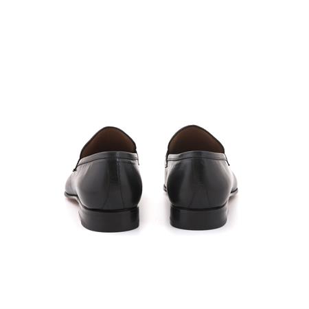 Moreschi Erkek Hakiki Deri Kösele Taban Siyah Klasik Ayakkabı