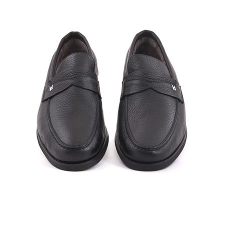 Moreschi Erkek Hakiki Deri Kösele Taban Siyah Klasik Ayakkabı