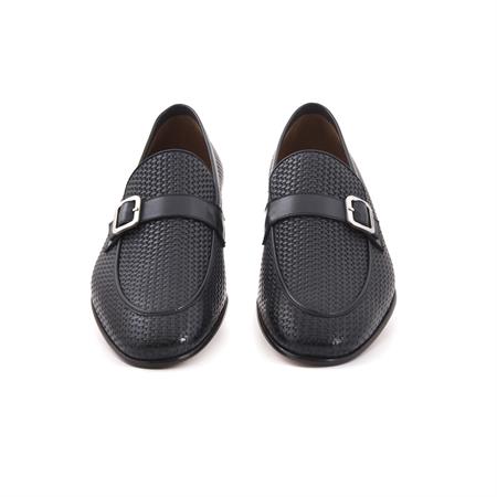 Moreschi Erkek Hakiki Deri Kösele Taban Lacivert Klasik Ayakkabı