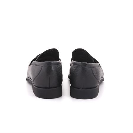 Moreschi Erkek Hakiki Deri Kösele Taban Siyah Klasik Ayakkabı