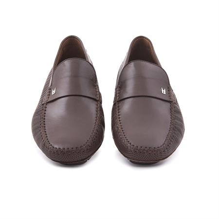 Moreschi Erkek Hakiki Deri Kauçuk Taban Kahverengi Loafer Konforlu Ayakkabı