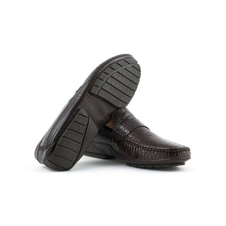 Moreschi Erkek Hakiki Deri Eva Taban Testa Dı Mor Klasik Ayakkabı