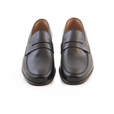 Moreschi Erkek Hakiki Deri Kösele Taban Siyah Klasik Ayakkabı