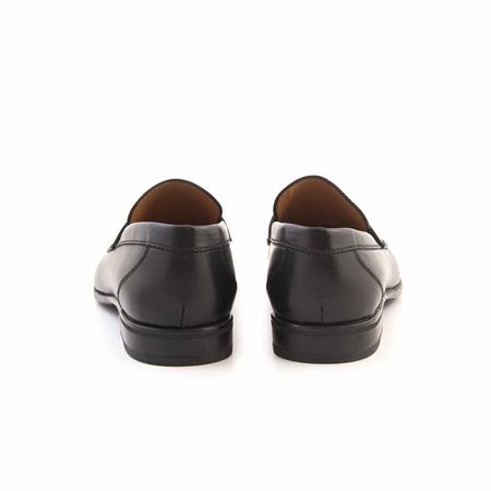 Moreschi Erkek Hakiki Deri Kösele Taban Siyah Klasik Ayakkabı