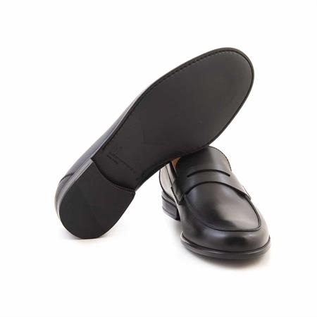 Moreschi Erkek Hakiki Deri Kösele Taban Siyah Klasik Ayakkabı