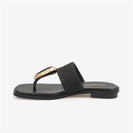 Noa Harmon Kadın AMALFI Black Parmak Arası Terlik 9970