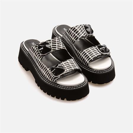 Noa Harmon Kadın Siyah - Beyaz Terlik Terlik