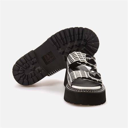 Noa Harmon Kadın Siyah - Beyaz Terlik Terlik