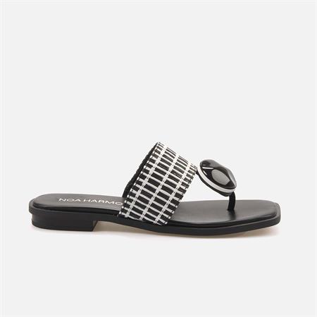 Noa Harmon Kadın Siyah - Beyaz Terlik Terlik