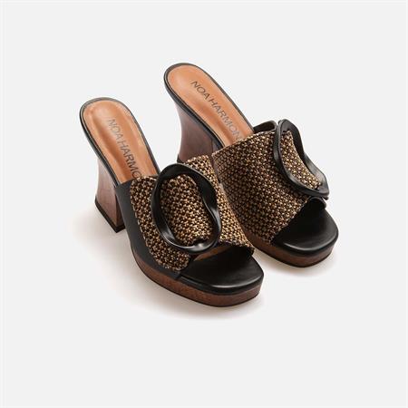 Noa Harmon Kadın Siyah-Cuero Terlik Terlik