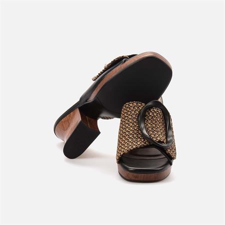 Noa Harmon Kadın Siyah-Cuero Terlik Terlik