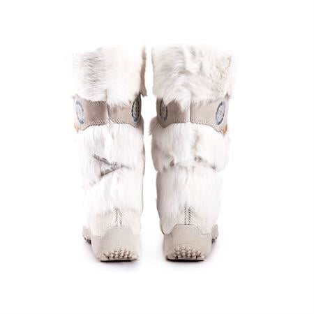 Olang Kadın Deri Kürklü Kauçuk Taban Beyaz Ayakkabı