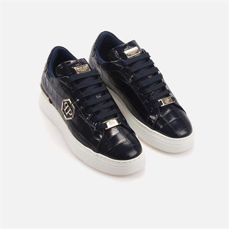 Philipp Plein Erkek Hakiki Deri Lacivert Mavi Spor & Sneaker Ayakkabı