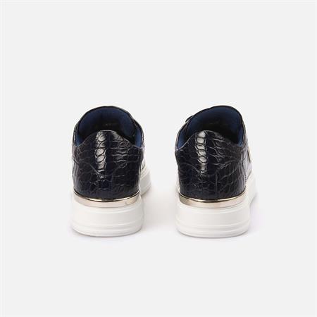 Philipp Plein Erkek Hakiki Deri Lacivert Mavi Spor & Sneaker Ayakkabı