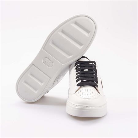 Philipp Plein Erkek Hakiki Deri Beyaz-Siyah Spor & Sneaker Ayakkabı