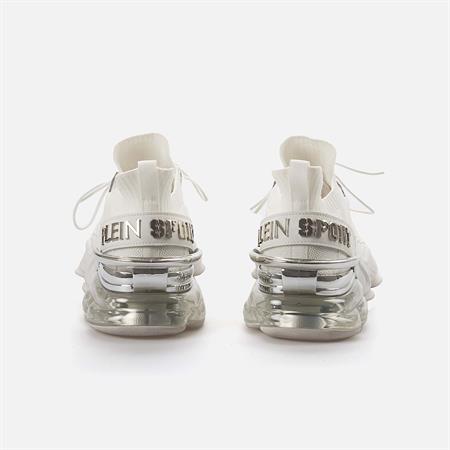 Philipp Plein Erkek Hakiki Deri Beyaz-Nikel Spor & Sneaker Ayakkabı