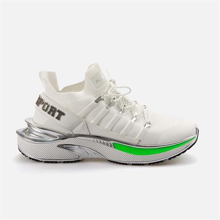 Philipp Plein Erkek Tekstil Beyaz-Yeşil Spor & Sneaker Ayakkabı