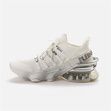 Philipp Plein Erkek Hakiki Deri Beyaz-Nikel Spor & Sneaker Ayakkabı