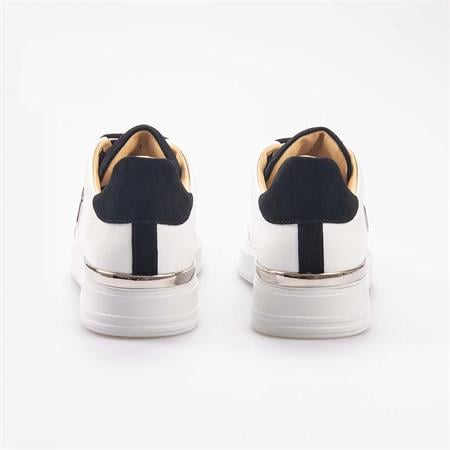 Philipp Plein Erkek Hakiki Deri Beyaz-Siyah Spor & Sneaker Ayakkabı