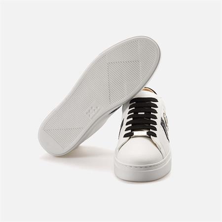 Philipp Plein Erkek Hakiki Deri Beyaz-Siyah Spor & Sneaker Ayakkabı