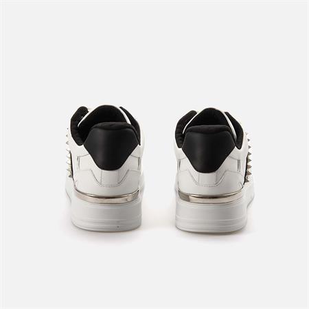 Philipp Plein Erkek Hakiki Deri Beyaz-Siyah Spor & Sneaker Ayakkabı